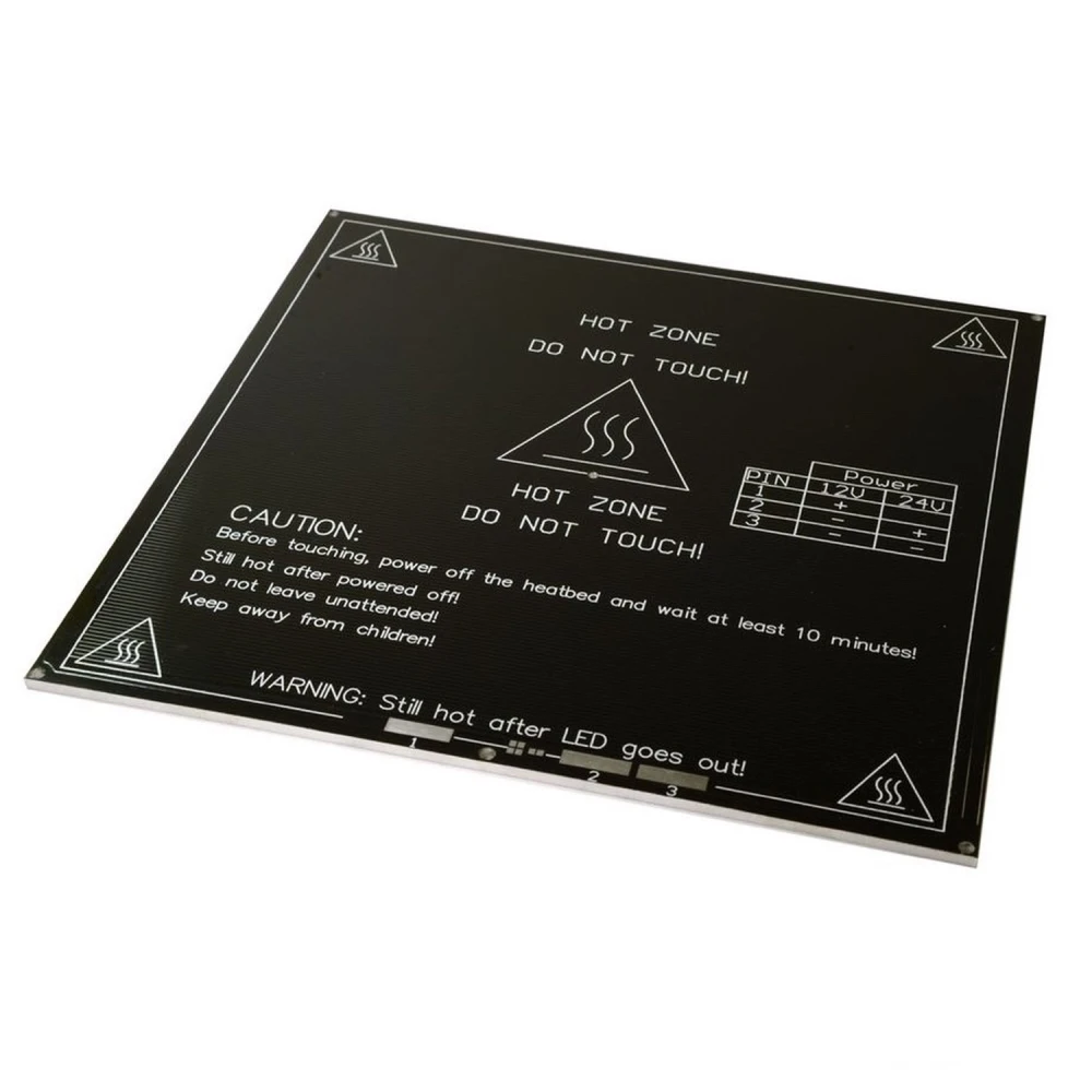 Base calefactada d'alumini MK3 200x200 per a impressora 3D Prusa - satkit