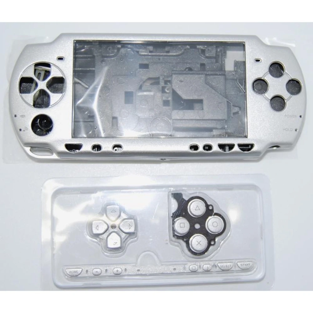 Carcassa completa PSP 2000 slim plata amb botons inclosos per a reparació