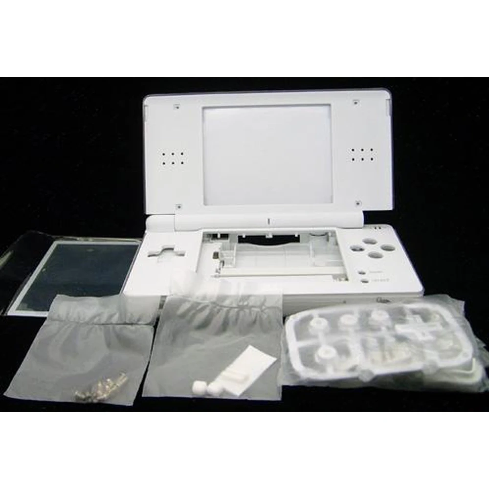 Carcassa recanvi Nintendo DS Lite blanca amb botons i accessoris complets