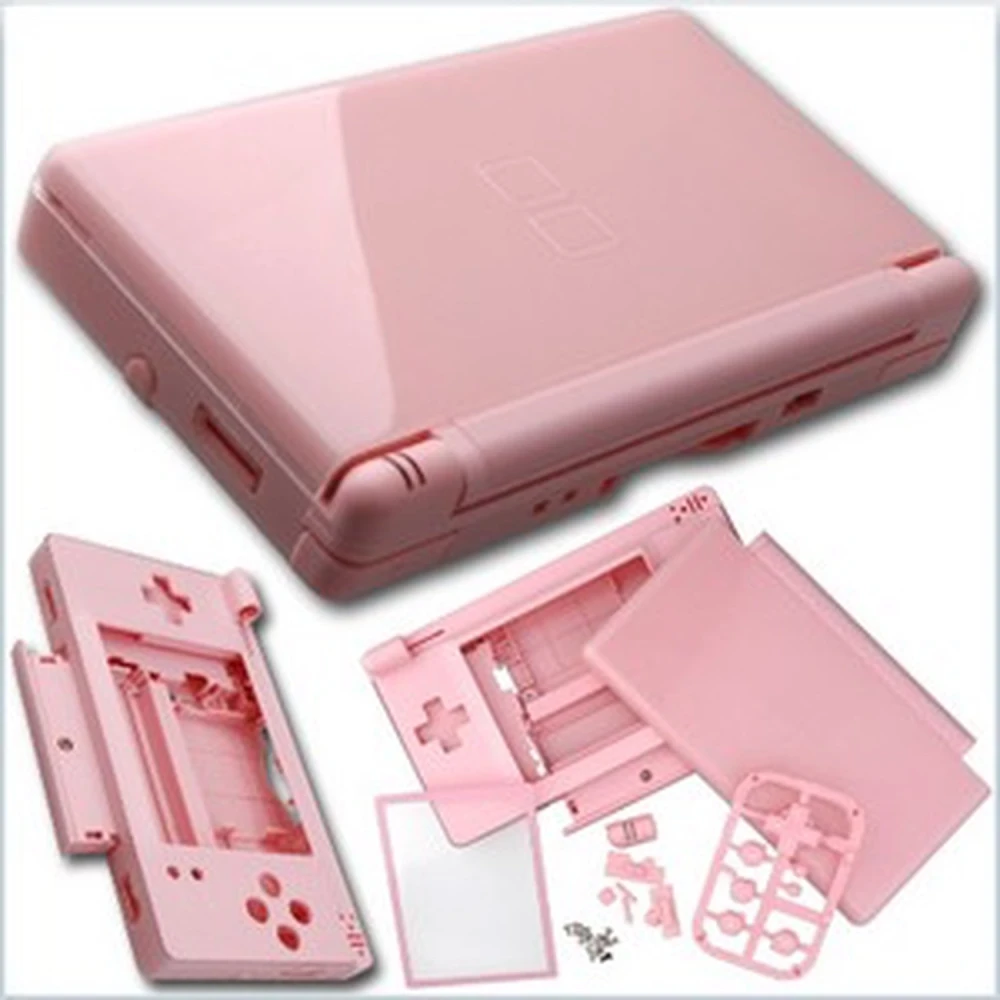 Carcassa recanvi Nintendo DS Lite rosa per a substitució completa i personalització