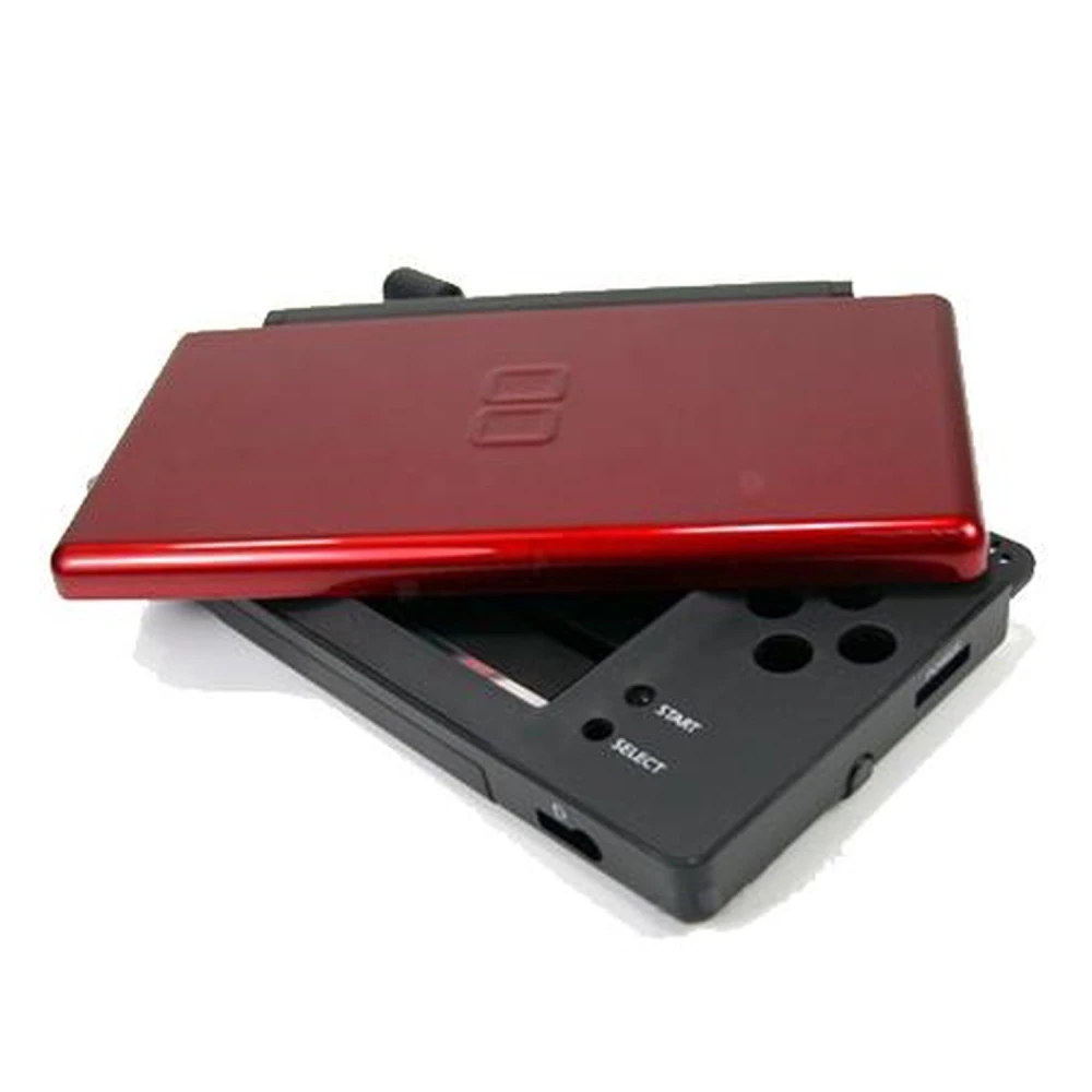 Carcassa de recanvi per a Nintendo DS Lite en negre i vermell amb cargols