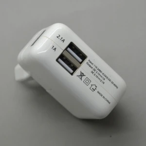 Carregador de xarxa dual USB amb sortides 2,1A i 1A per a tablets i mòbils