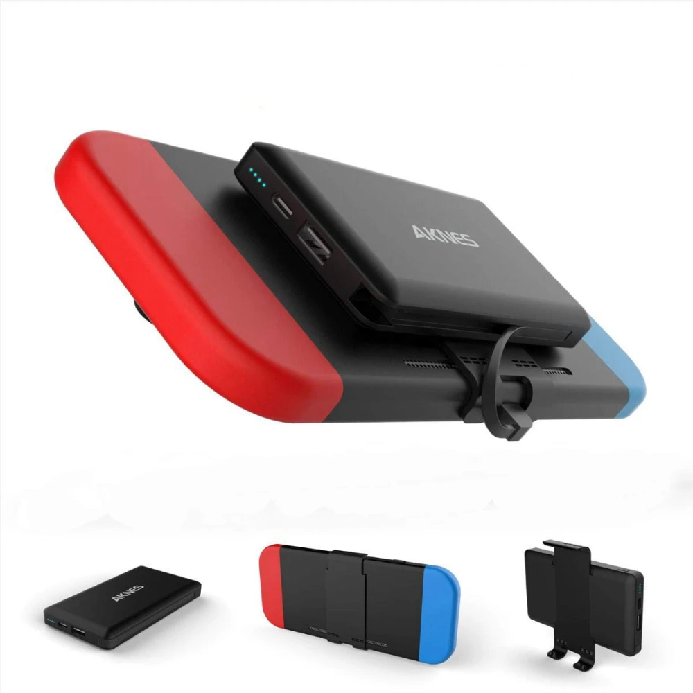Power Bank portàtil per a Nintendo Switch 10000mAh bateria compacta negra