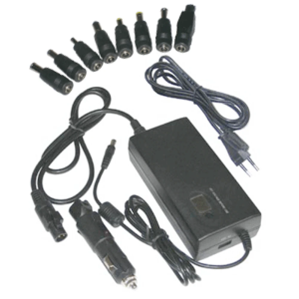 Cargador universal portátil 90w para casa y coche compatible con portátiles