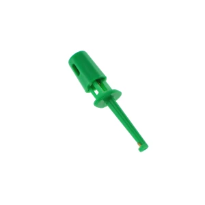 Clip de connexió per a sonda de prova verd amb ganxo simple de 4cm