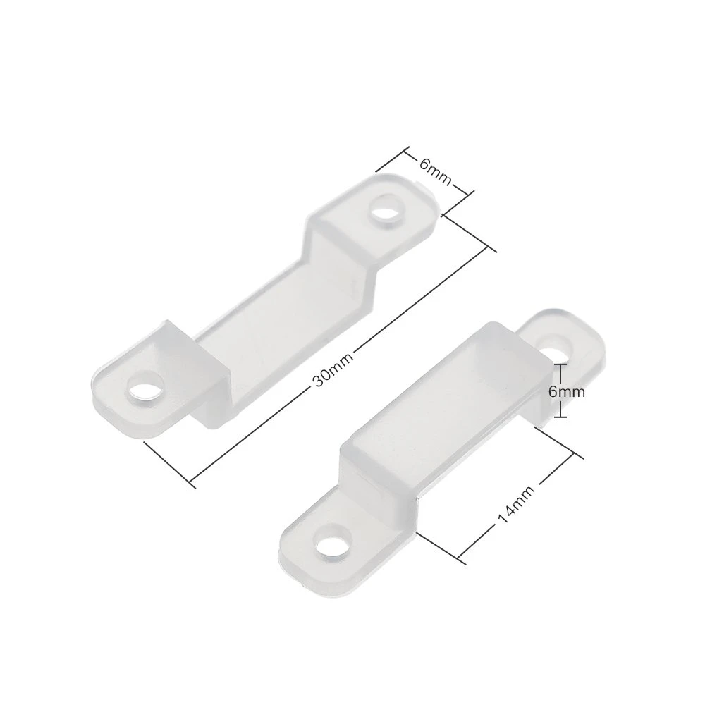 Clip de fixació de silicona transparent per a tires LED 12V