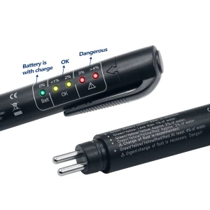 Comprobador liquido de frenos con 5 LED válido para DOT3, DOT4 y DOT5
