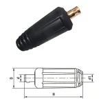 Connector aeri mascle 50-70 per a cable de soldar 400A de Mlink