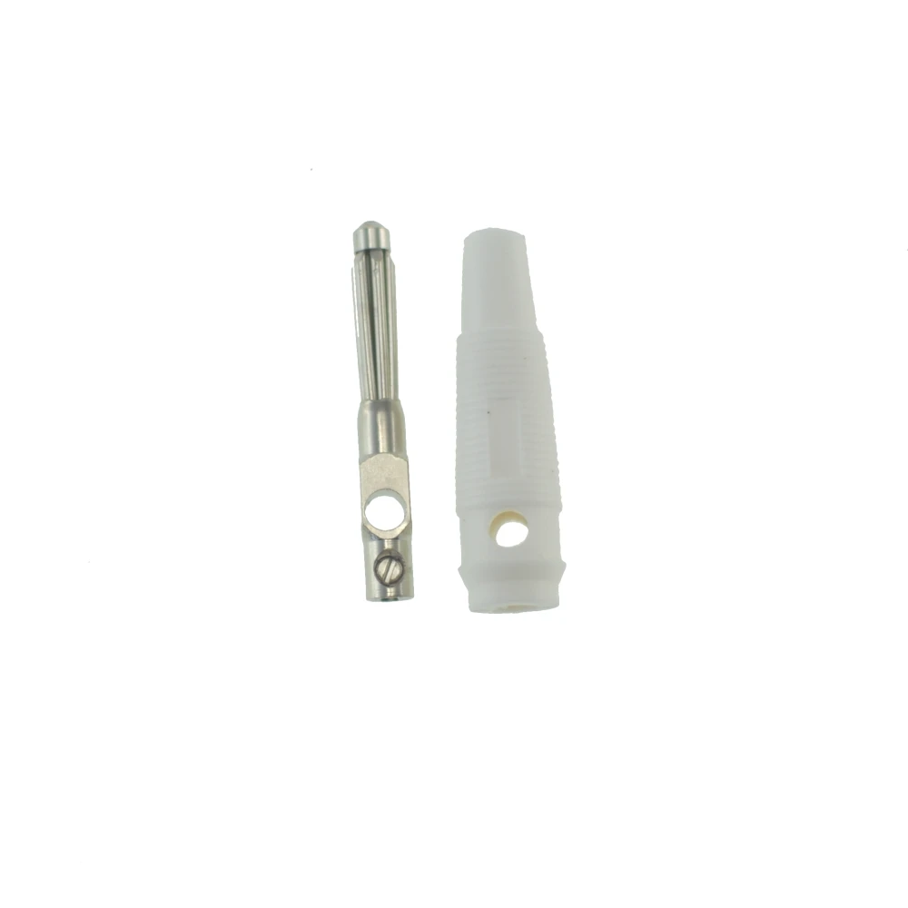 Connector banana 4mm blanc BP4526 per a cables personalitzats Satkit