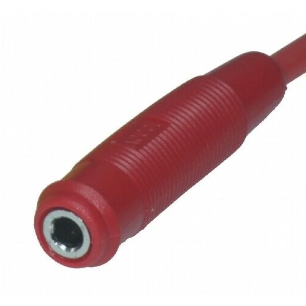 Connector banana femella 4mm vermell BS4506 de Satkit per a connexions elèctriques