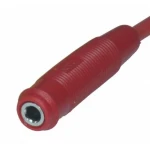 Connector banana femella 4mm vermell BS4506 de Satkit per a connexions elèctriques