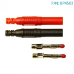 Connector banana mascle 4mm recte BP4503 amb 1 roig i 1 negre inclòs