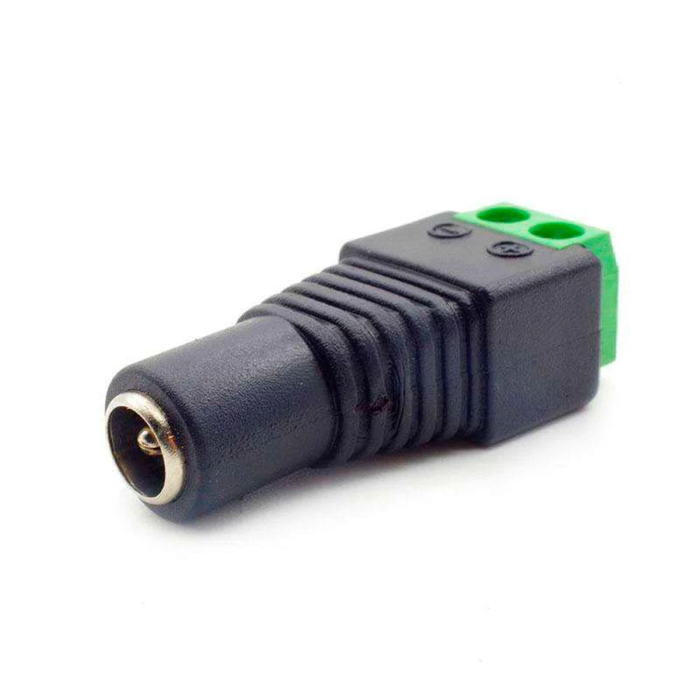 Connector born femella per a tira led 12v DC d’alimentació