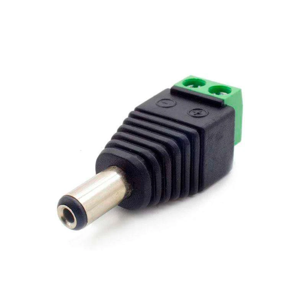 Connector borne mascle per a tira led 12v DC d'alta qualitat i fàcil connexió