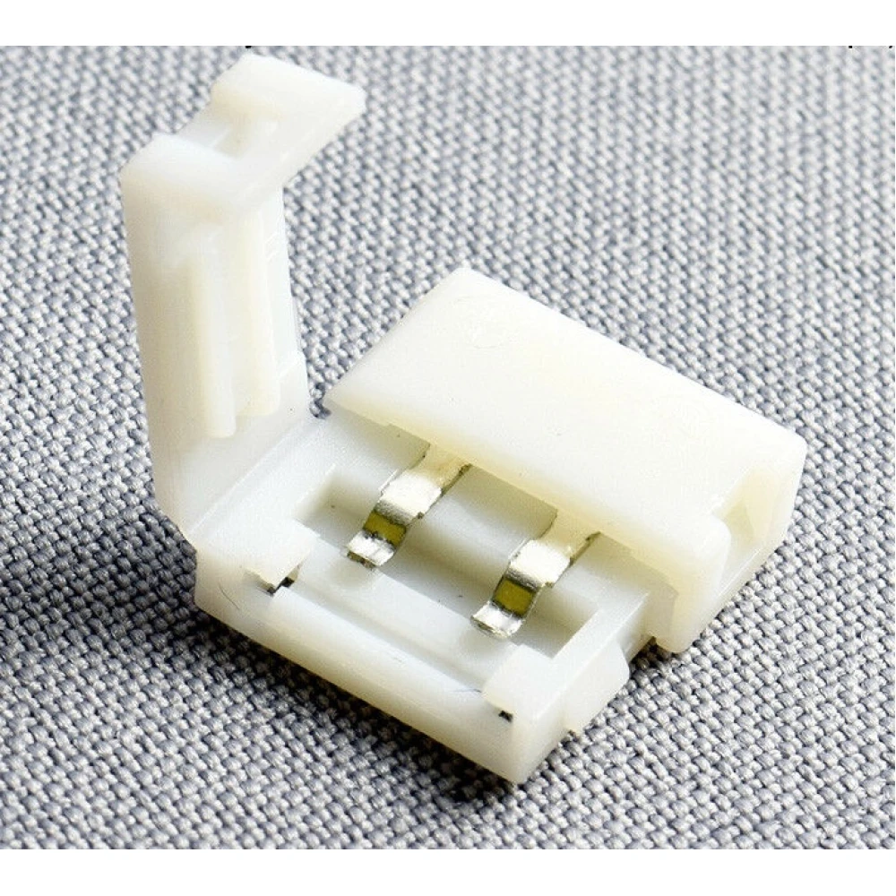 Connector LED 2 Pin 10mm 5050 per a tires LED - Unió sense soldar