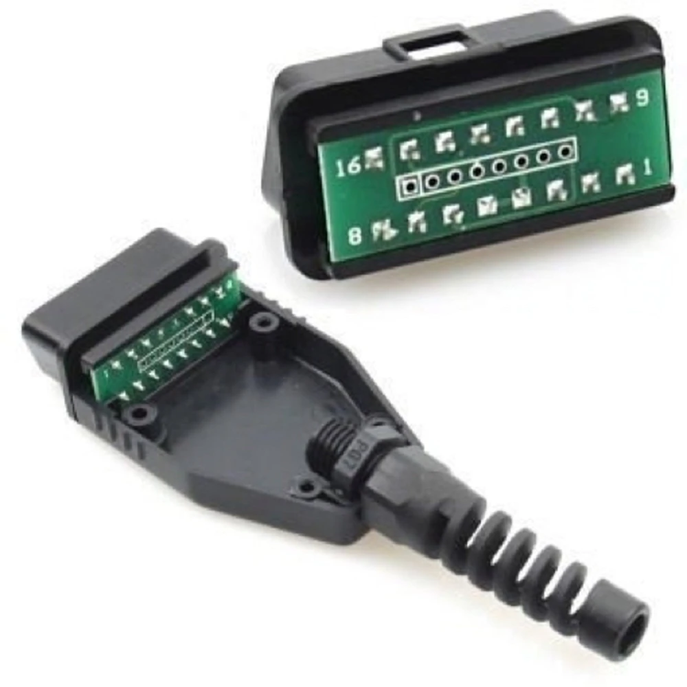 Accesorio Konnwei conector macho OBD II 16 pin para diagnóstico automotriz