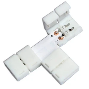 Connectors de clip LED en T 10mm 2 pins 5050/5630 RGB per a tires LED