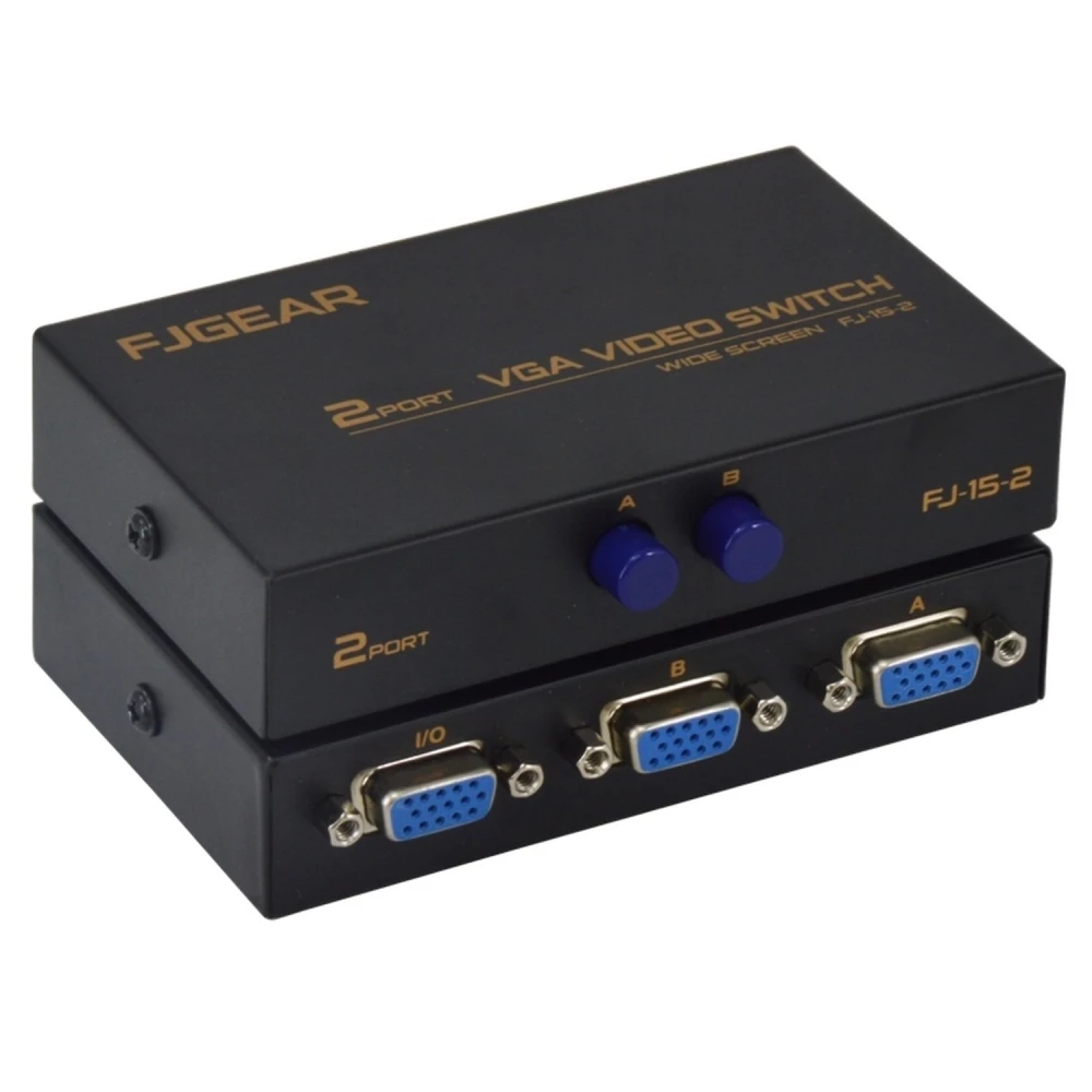 Commutador VGA 2 entrades 1 sortida - Switch VGA per a monitor PC sense pèrdua de qualitat