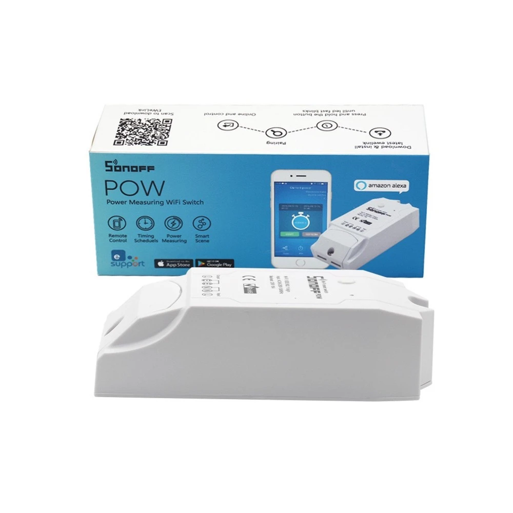 Commutador WiFi Sonoff Pow amb funció de mesura de consum d'energia intel·ligent i control remot