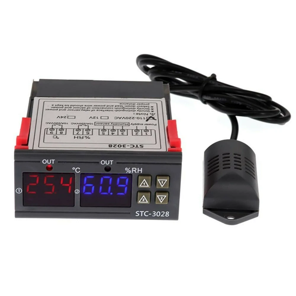 Controlador digital de temperatura i humitat STC-3028 220V