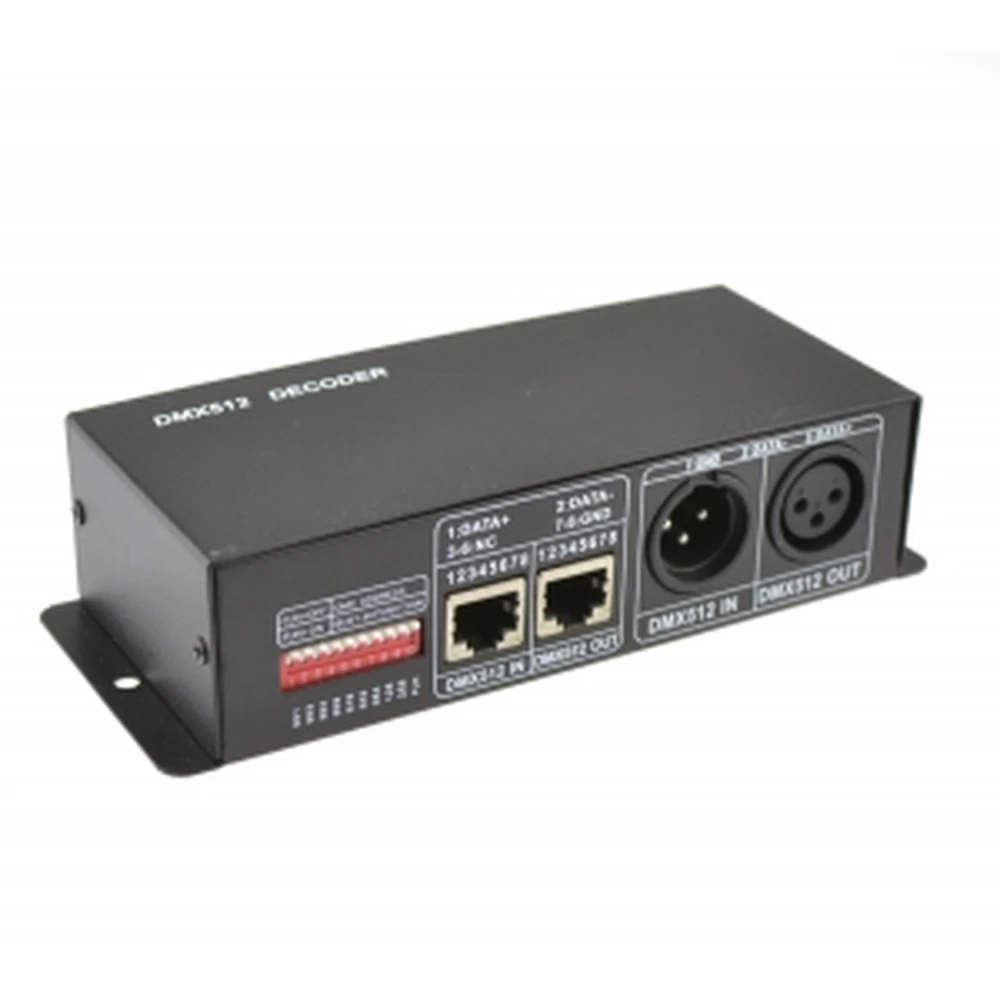 Controlador DMX512 per a tires LED RGB 12/24VDC amb 3 canals i 4A per canal