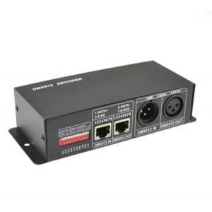 Controlador DMX512 per a tires LED RGB 12/24VDC amb 3 canals i 4A per canal
