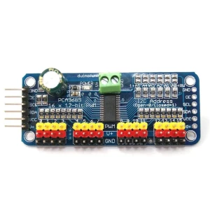 Controlador de servos 16 canals PCA9685 de 12 bits PWM I2C compatible amb Arduino