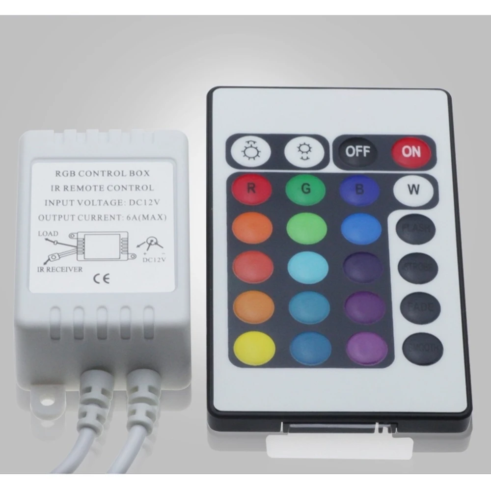 Controlador tira LED RGB amb comandament IR 24 botons YourLed