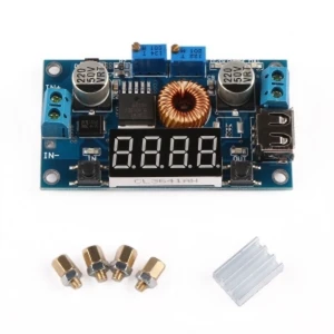 Convertidor DC-DC regulable 5A 1.25V-32V amb voltímetre i amperímetre satkit