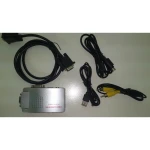 Convertidor VGA a RCA Video y S-Video conectado a monitor y TV antiguo