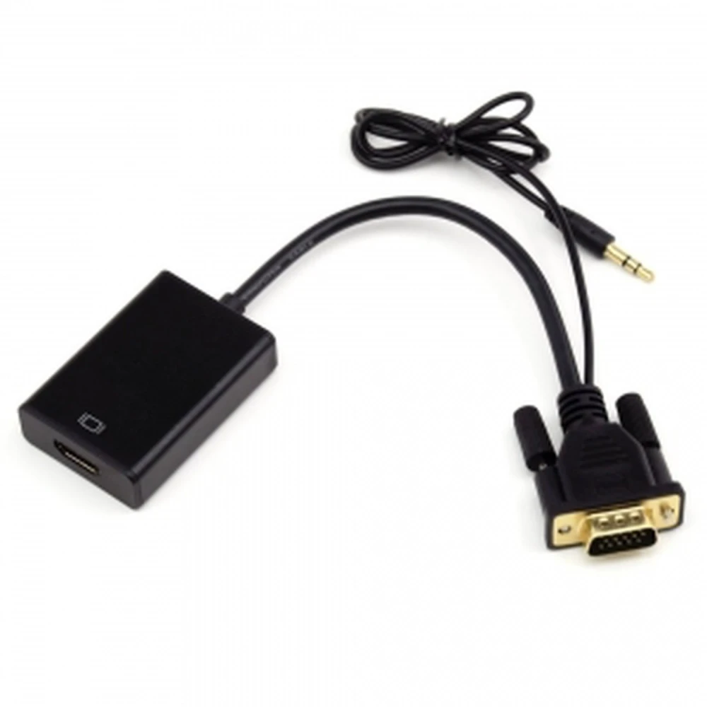 Convertidor VGA a HDMI amb àudio per a vídeo i so integrat