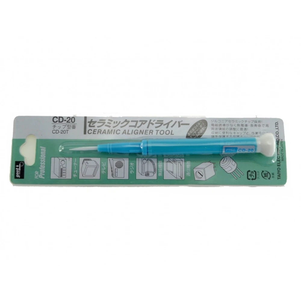 Tornavís ajustador ceràmic per a potenciòmetres GOOT CD-20 1,8mmx0,4mm