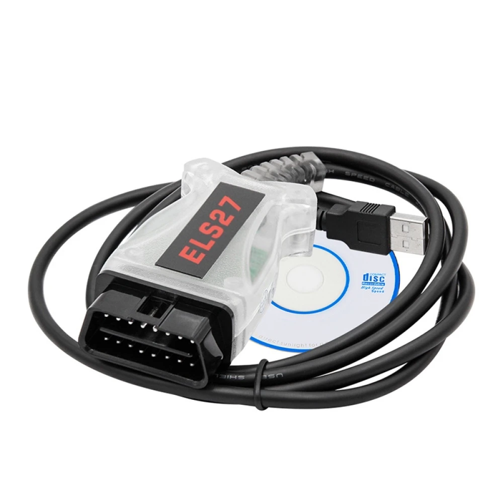 Cable ELS27 FORScan para diagnóstico automotriz en caja