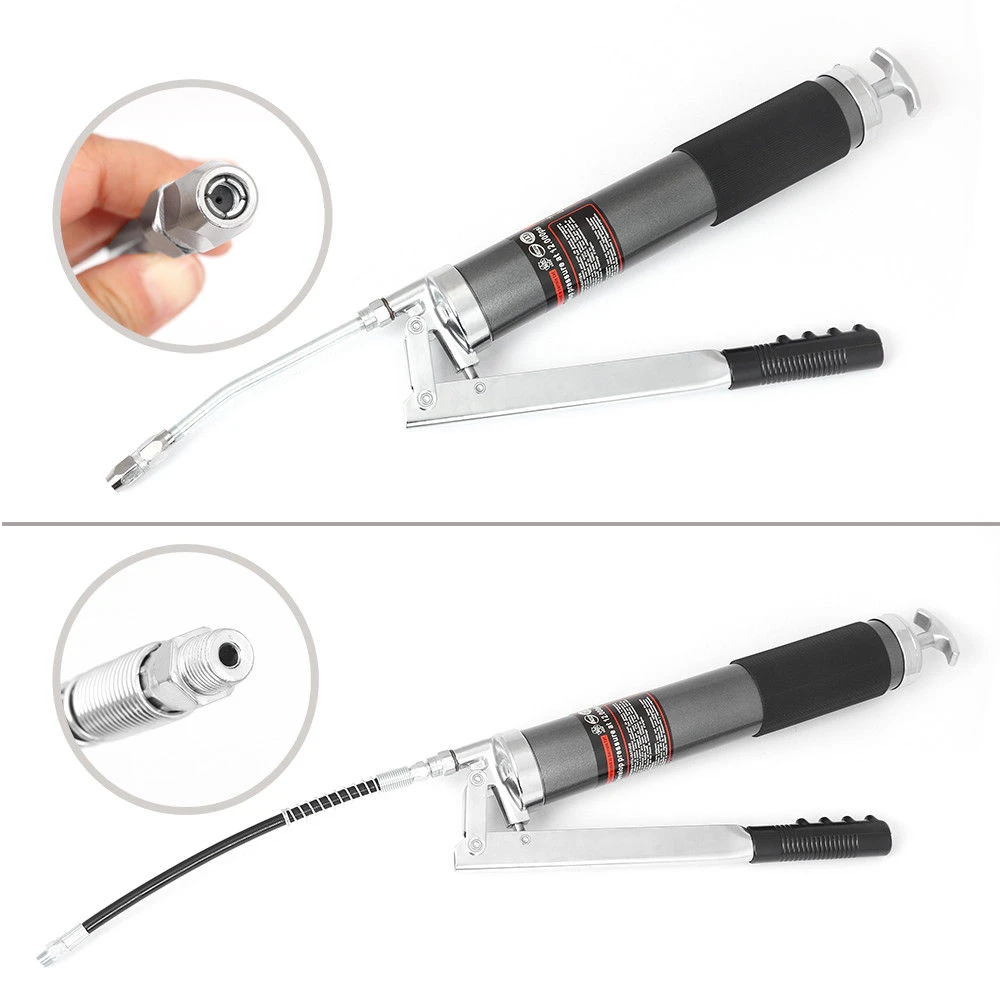 Greixadora manual 600ml amb bomba de greix i mànega d'alta pressió