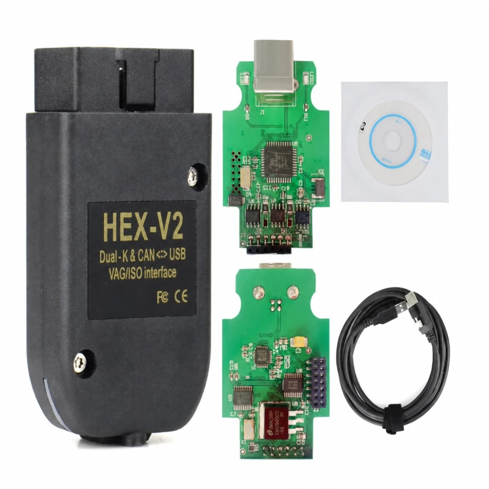 Escàner Diagnòstic HEX-V2 VCDS V25.3 ATMEGA162 Compatible VW Audi Seat Skoda 1996-2017