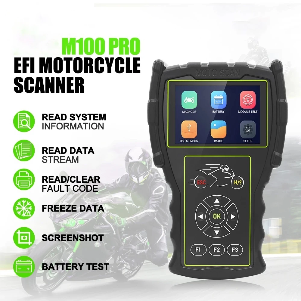 Escàner diagnòstic moto OBD JDiag M100 Pro per a reparació de motos KTM Honda Yamaha Kawasaki BMW