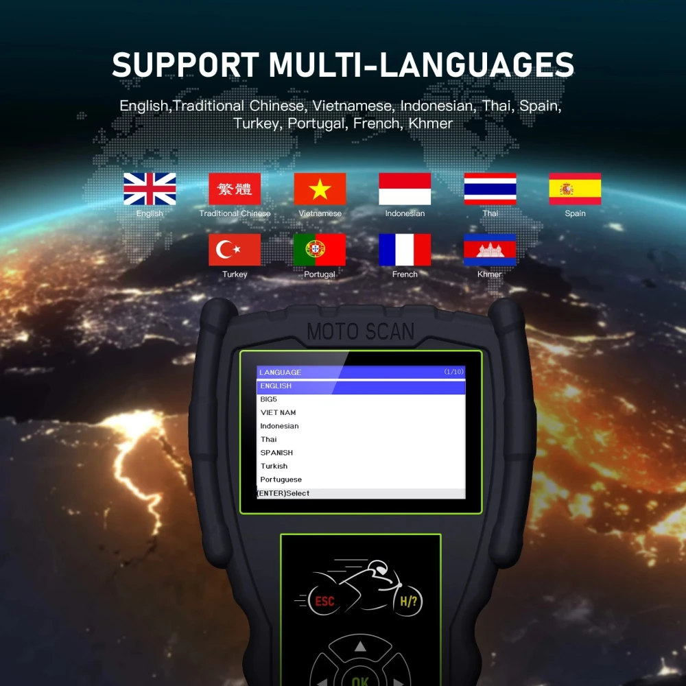 Escàner diagnòstic moto OBD JDiag M100 Pro per a reparació de motos KTM Honda Yamaha Kawasaki BMW