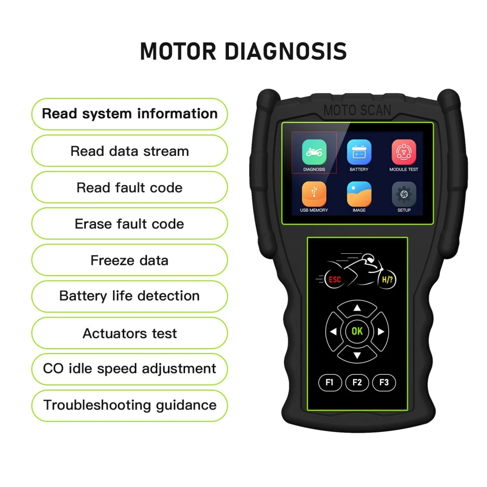 Escàner diagnòstic moto OBD JDiag M100 Pro per a reparació de motos KTM Honda Yamaha Kawasaki BMW