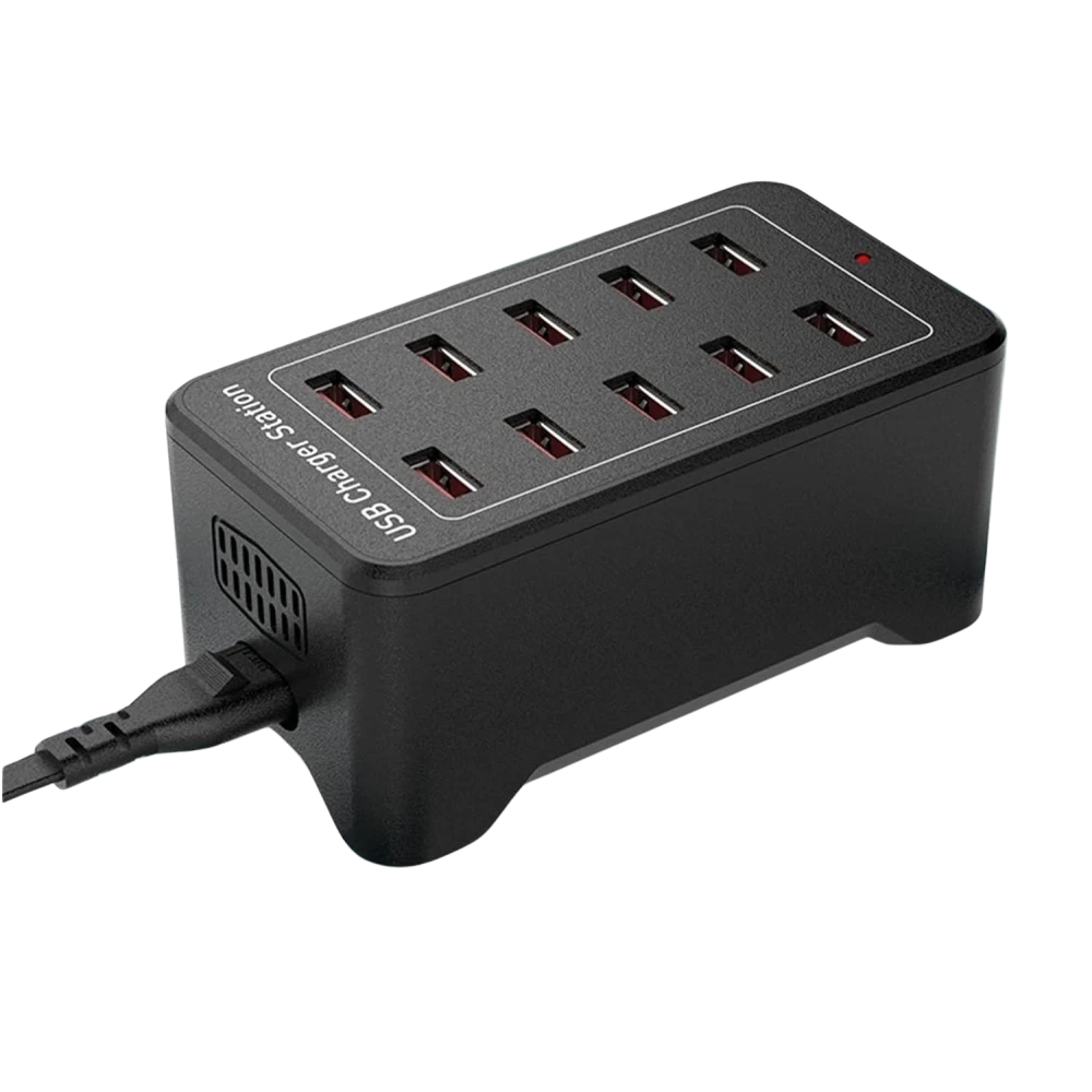 Estació de càrrega USB 10 ports amb IQ Charge - 50W 12A, 2.4A per port