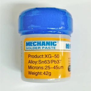 Estany en pasta per soldar Mechanic XG-50 Sn63/Pb37 (10CC - 42GR) per a reparacions electròniques