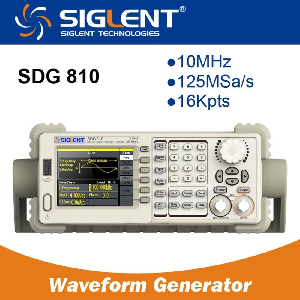 Generador de funcions arbitràries Siglent SDG810 10MHz per a aplicacions electròniques