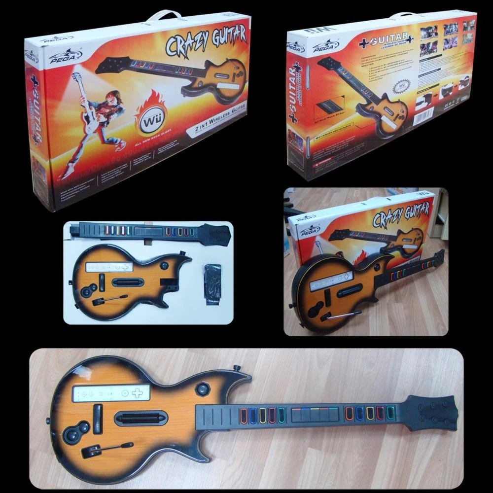 Guitarra sense fil Wii Crazy Guitar per a jocs musicals compatibles