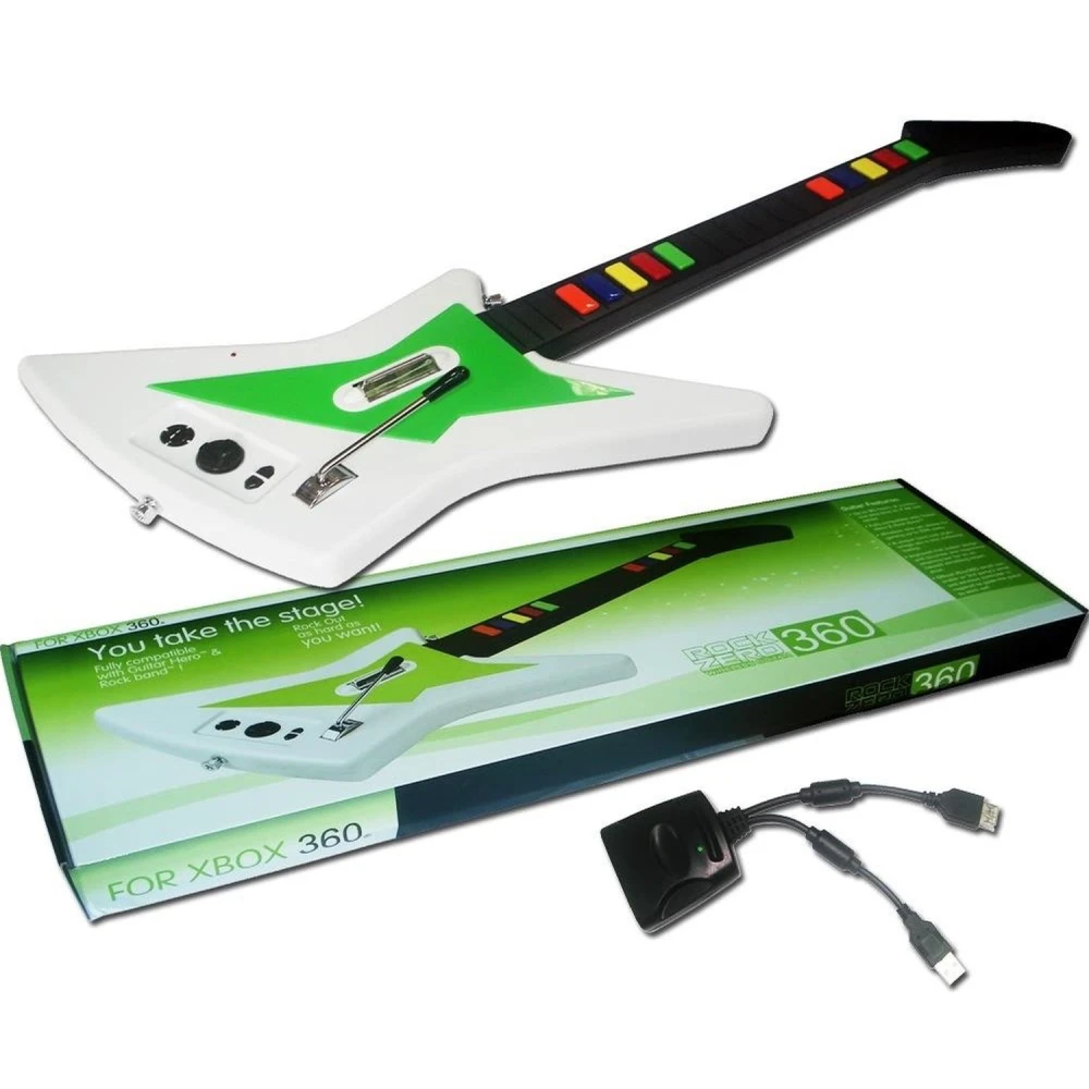 Guitarra sense fil Xbox 360 compatible amb Guitar Hero i Rock Band