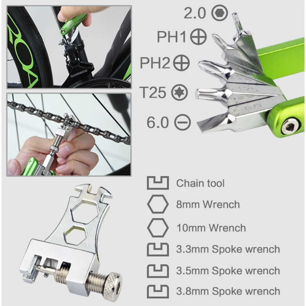 Eina multifuncional 11 en 1 JM-PJ1001 per a bici i moto