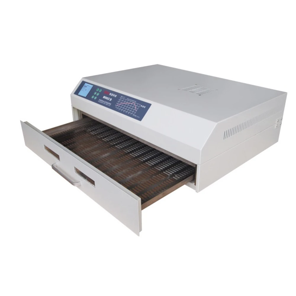 Vista lateral del horno reflow INSA M962D con control digital