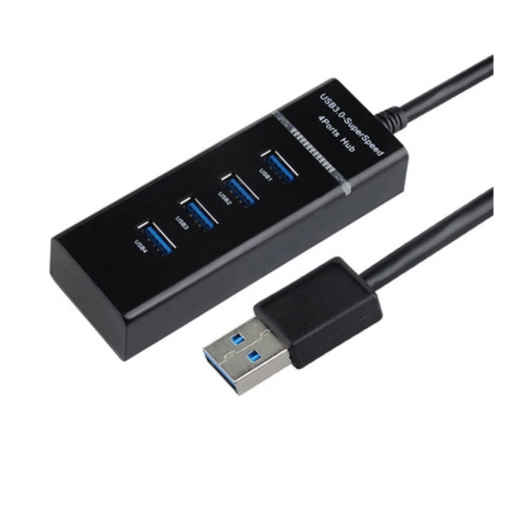 Hub USB 3.0 amb 4 ports, interruptor i alta velocitat per a PC i Mac