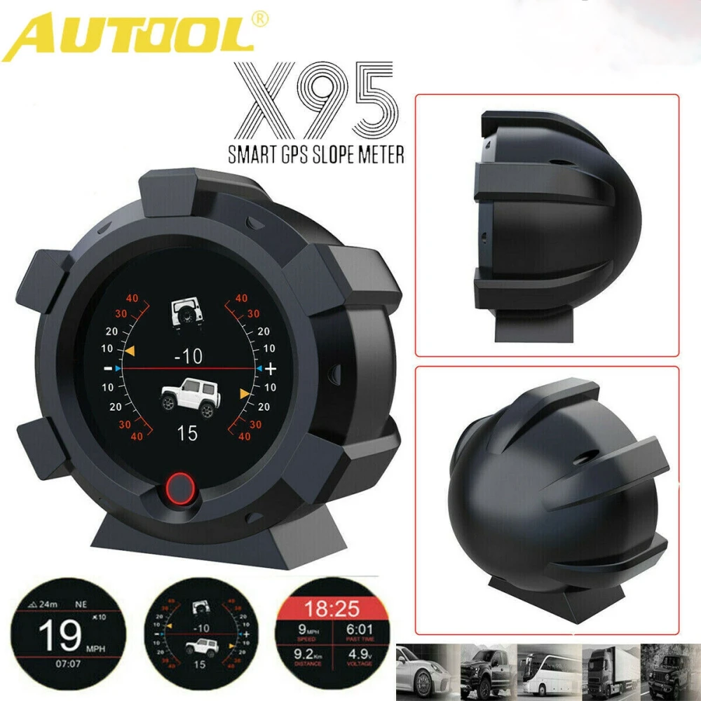 Inclinòmetre multifuncional Autool X95 amb giroscopi multieix i GPS