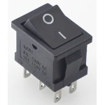 Interruptor basculant KCD1-202 negre de 6 pins per a projectes i recanvis