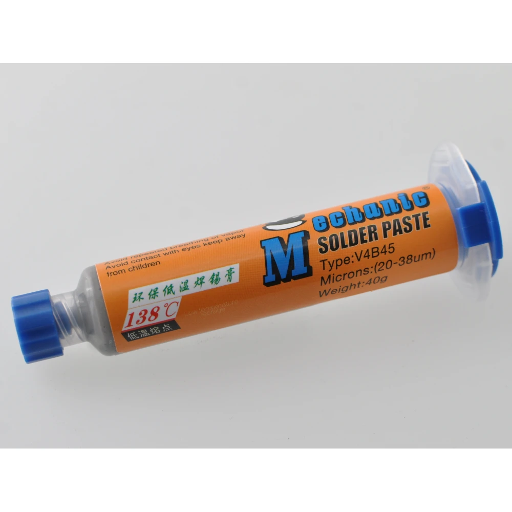 Xeringa d’estany en pasta amb bismut per soldar Mechanic WQ-80-BS458 40 grams