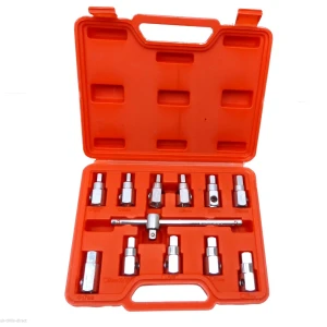 Joc de 12 peces de vasos per a taps de carter de drenatge - Kit professional TSX TOOL